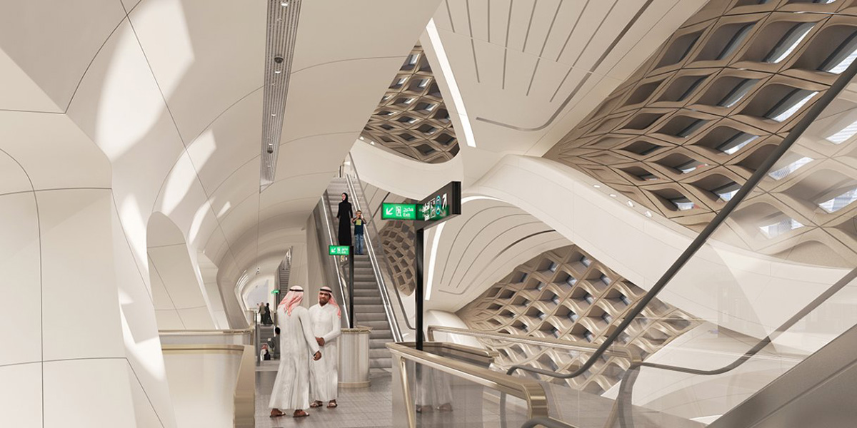 Zaha Hadid Architects Parametrically Designed Metro Station Takes