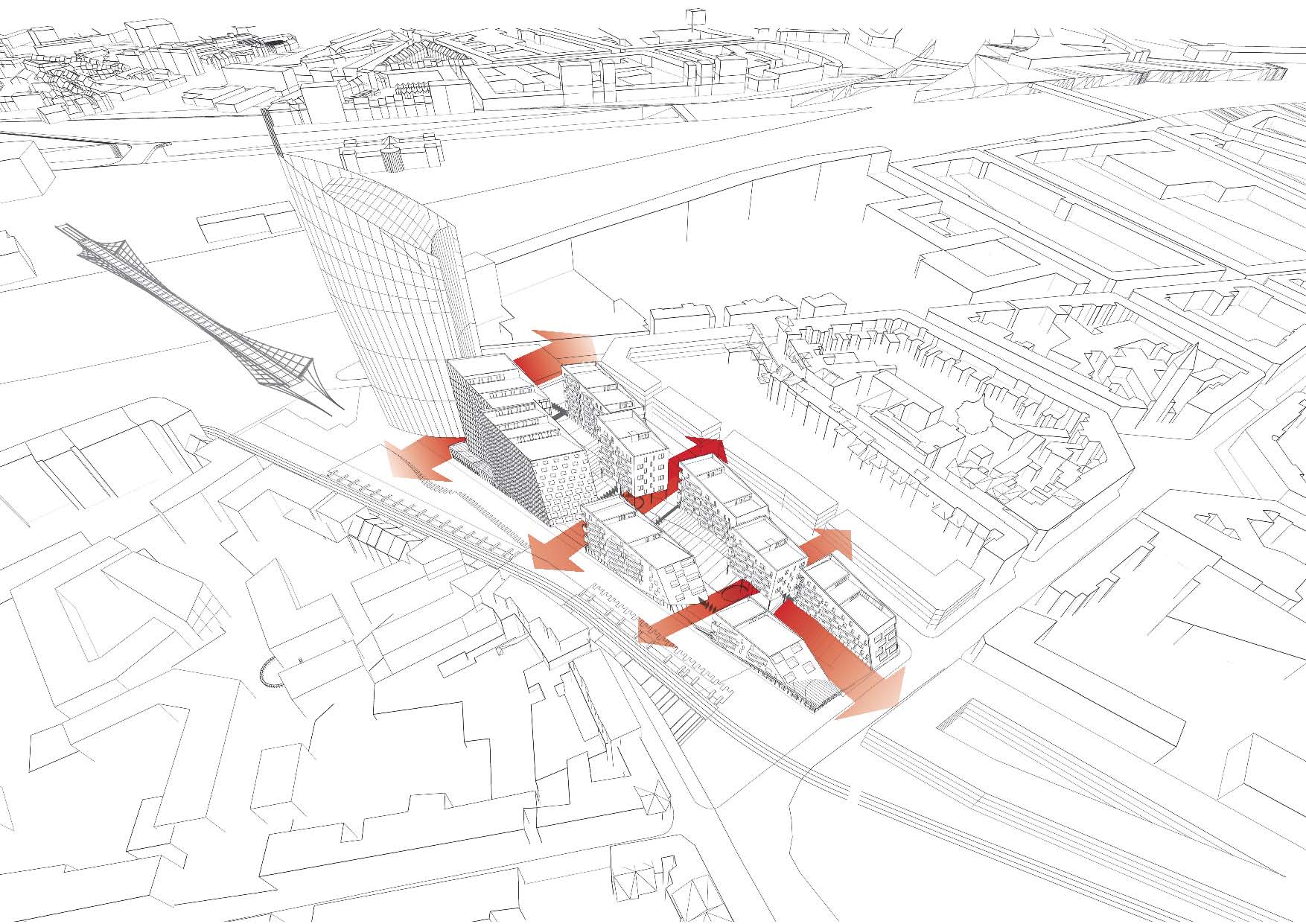A2M, Bureau Greish, Jaspers & Eyers win competition for the city of Liège: ’’Paradis Express’’