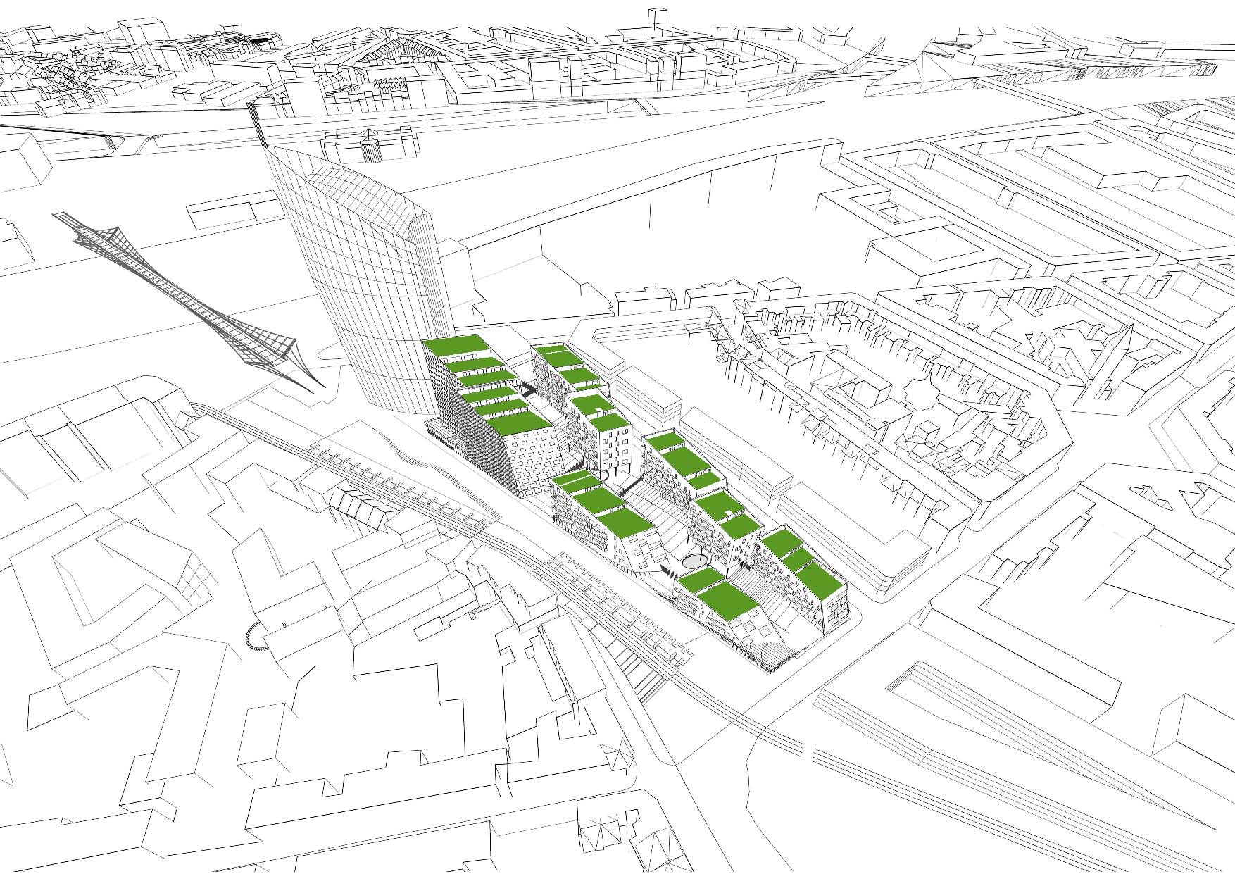 A2M, Bureau Greish, Jaspers & Eyers win competition for the city of Liège: ’’Paradis Express’’