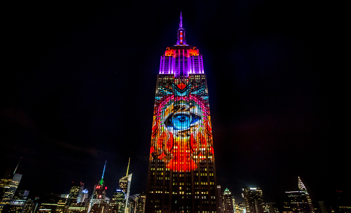 Obscura Digital Covers The Empire State Building With Massive Projections Of Endangered Animals