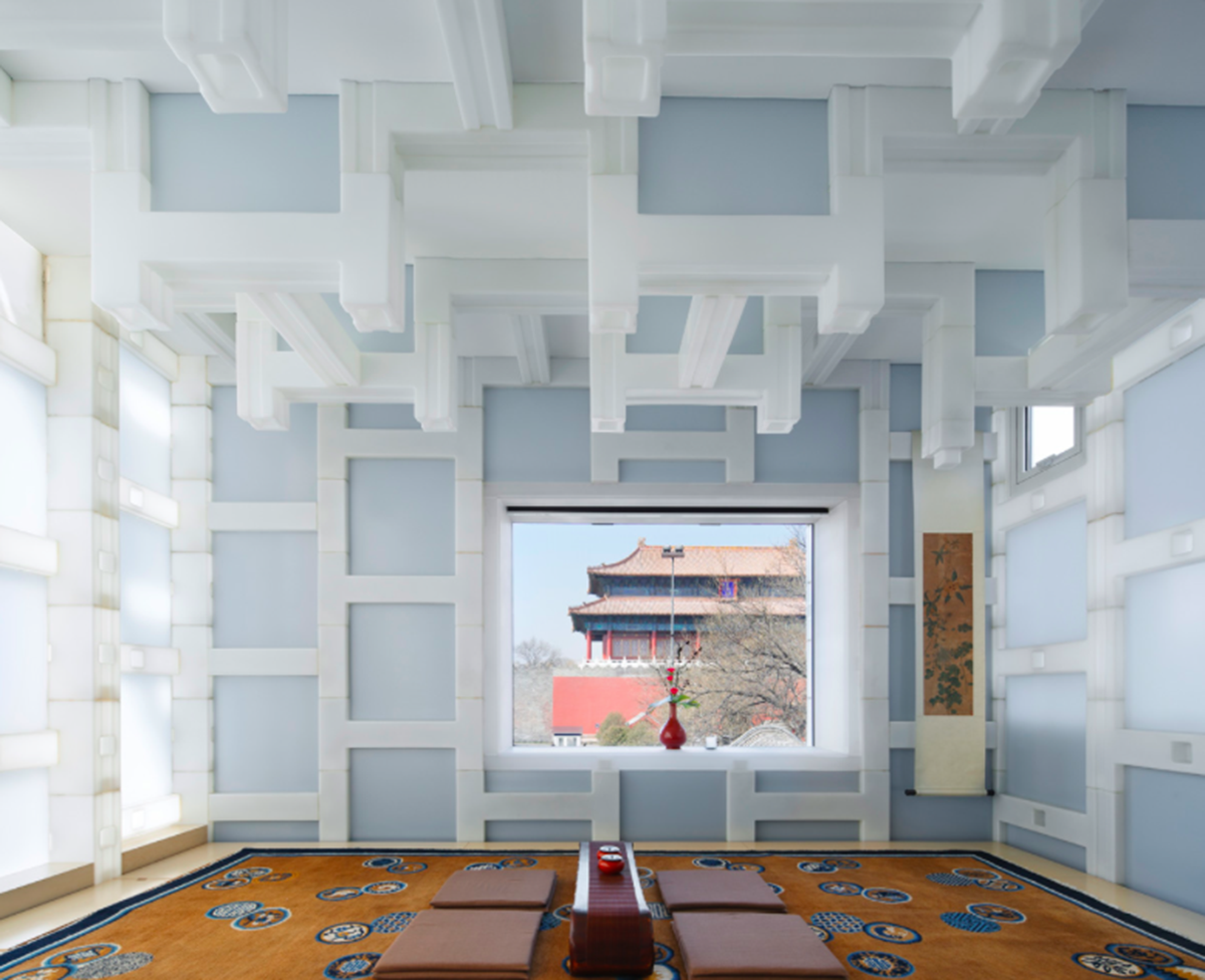 Kengo Kuma&rsquo;s Beijing Tea House looks like an &rsquo;&rsquo;ice-sculptured frame&rsquo;&rsquo; in traditional context