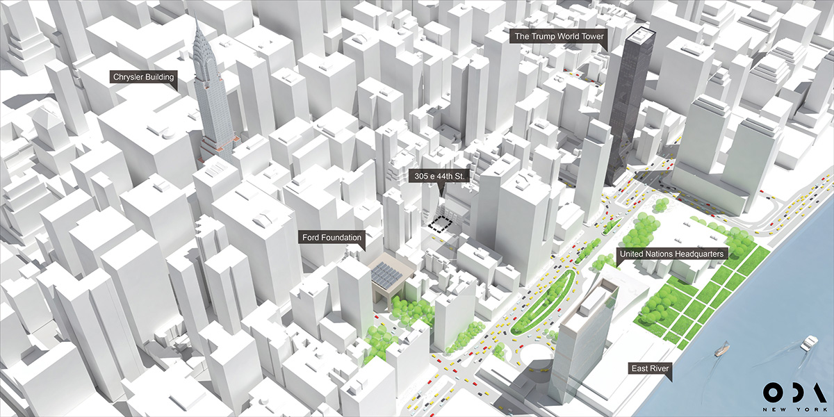 ODA NY proposes an ultra-slender tower that provides wider green spaces with its sculptural gardens