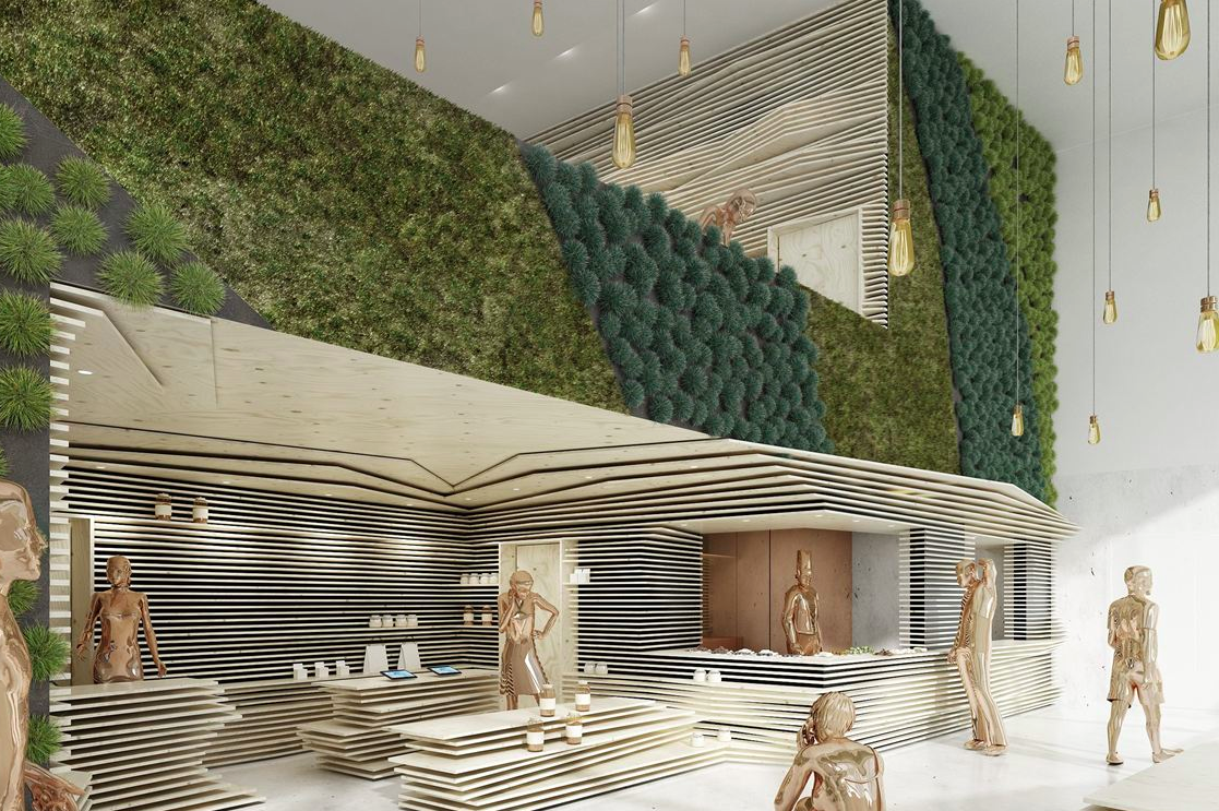 Slovenia Pavilion presents ’’cascading facade’’ with the integration of landscape at Expo Milano 2015