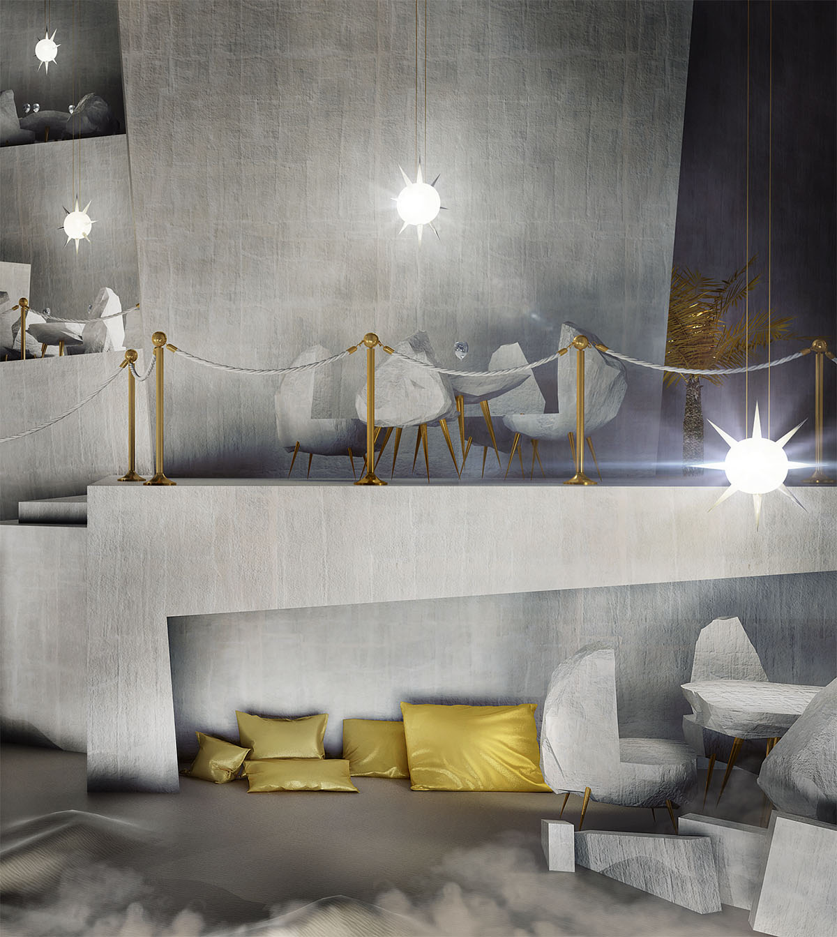 The designer Karina Wiciak creates a stone-age tale in the concept of restaurant called