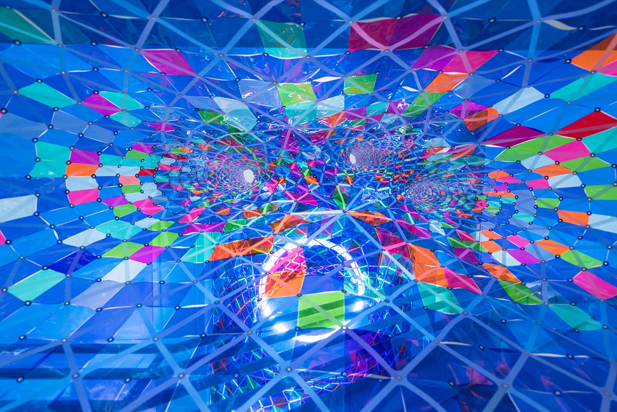 SOFTlab designs a percolating 3D stained glass installation for Behance New York office