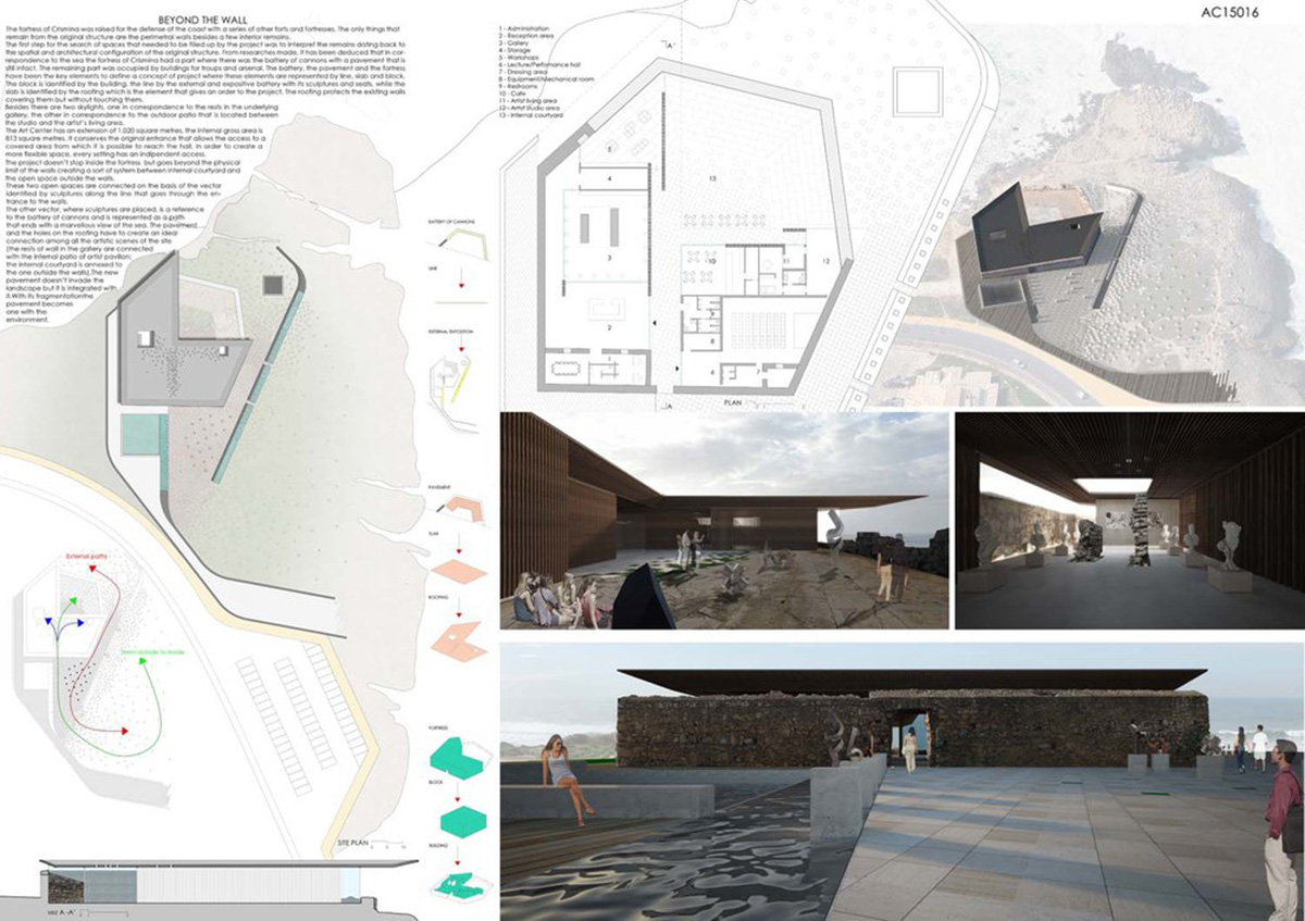 Site Art Center Fortress of Cresmina, Portugal Competition Winners Announced