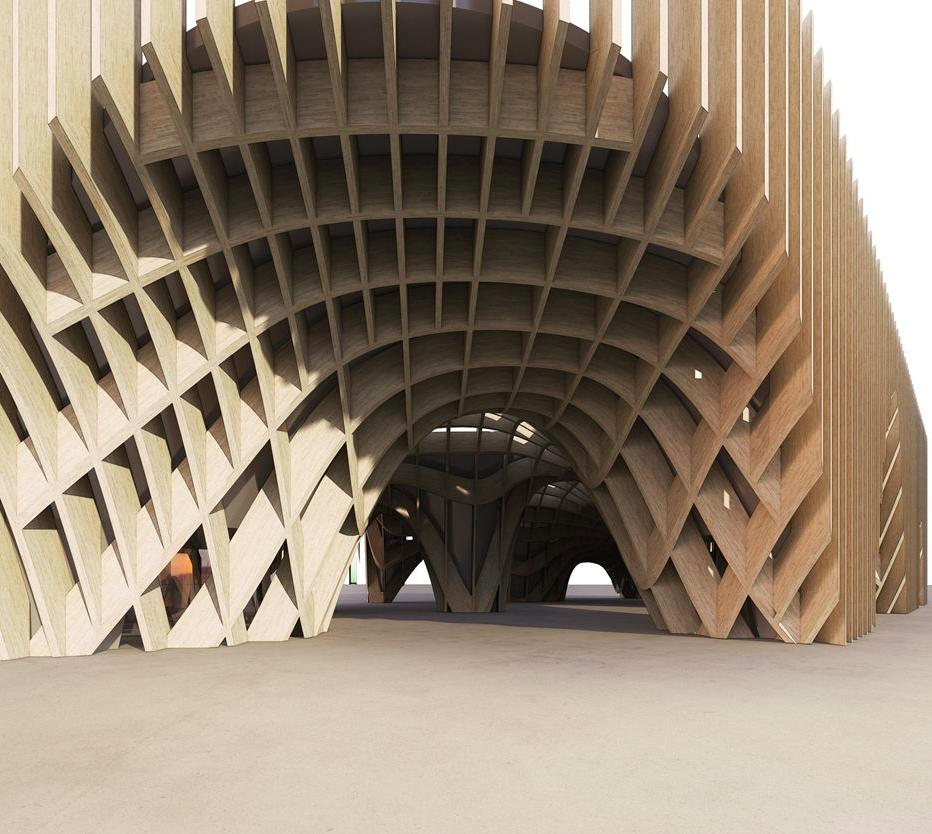 France Pavilion’s ’’giant wooden structure’’ at Expo Milano 2015