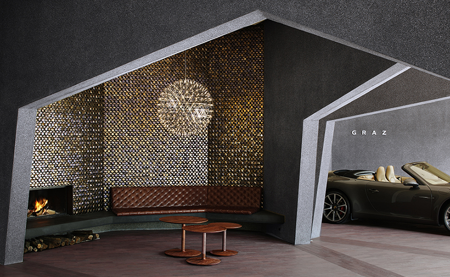 Hexagon Shape Graz provides maximum areas for car showroom by Hiroshi Nakamura&NAP