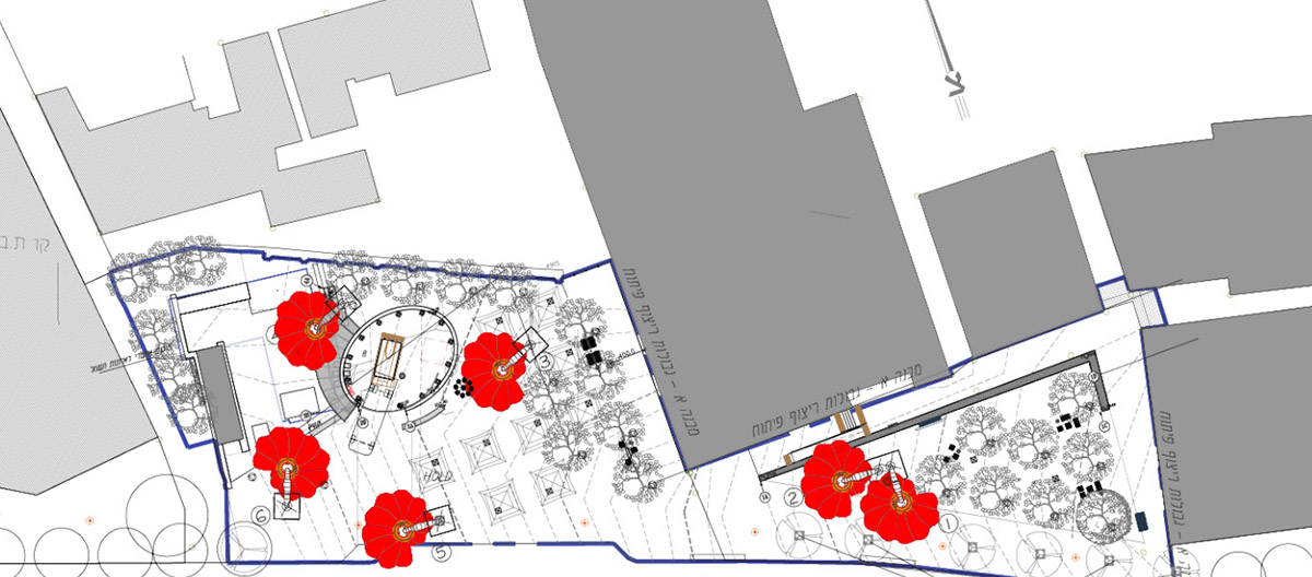 HQ Architects puts four giant flowers in the heart of Jerusalem