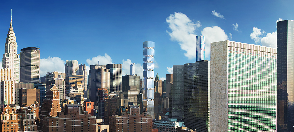 ODA NY proposes an ultra-slender tower that provides wider green spaces with its sculptural gardens