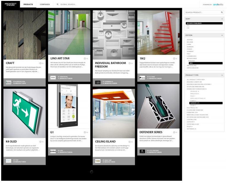 ARCHITECT@WORK partners with Archello for its online product guide