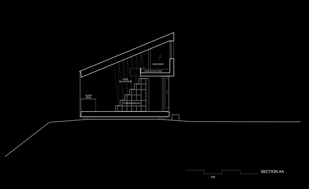 Writer’s Cottage 2 is a compact space that covers minimum area in a suburban residential area