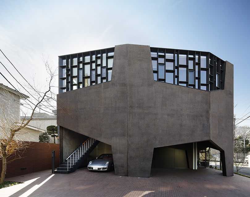 Hexagon Shape Graz provides maximum areas for car showroom by Hiroshi Nakamura&NAP