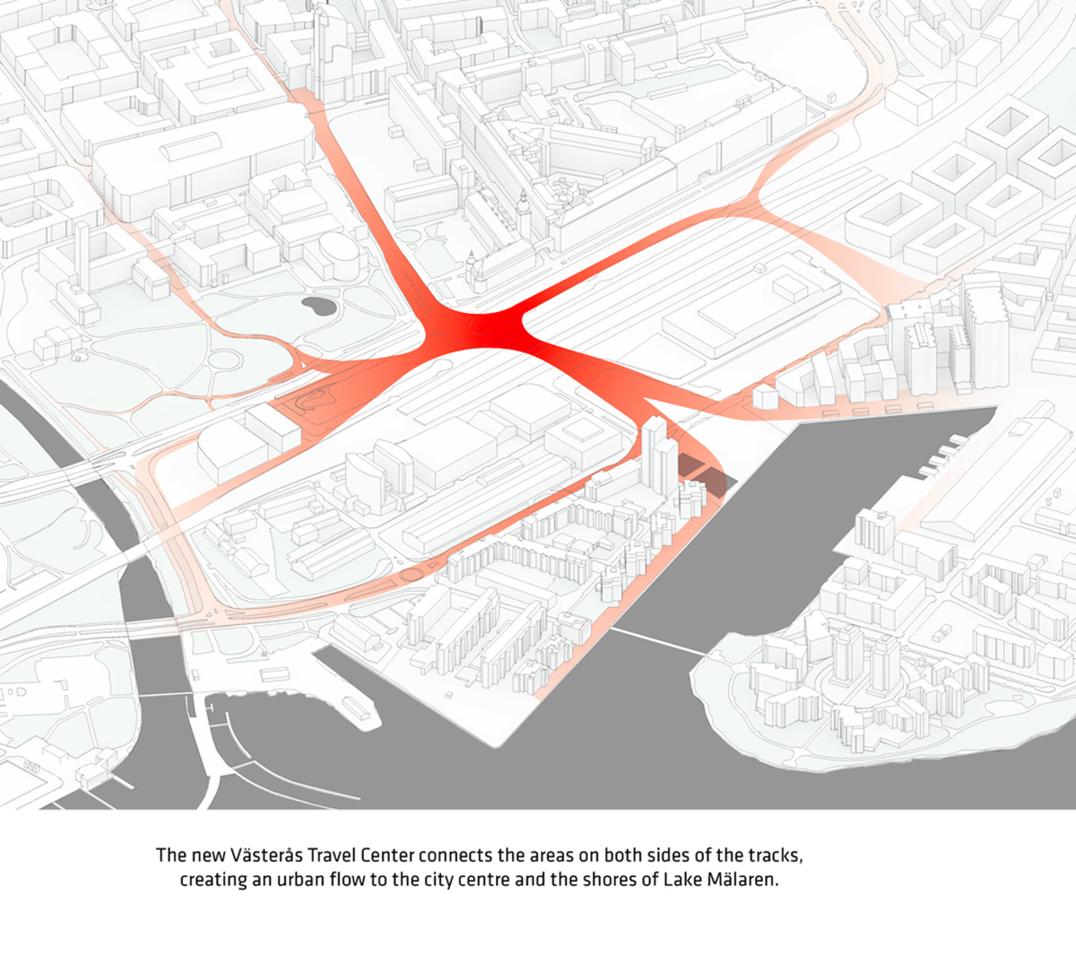 BIG, with Tyrens &Kragh & Berglund has unveiled the proposal for Vasteras Travel Center