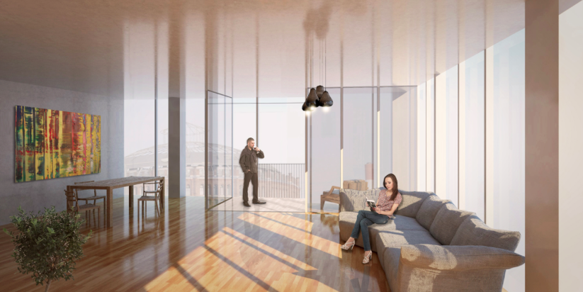 MVRDV wins Tower Competition in Vienna, Austria:Turm Mit Taille