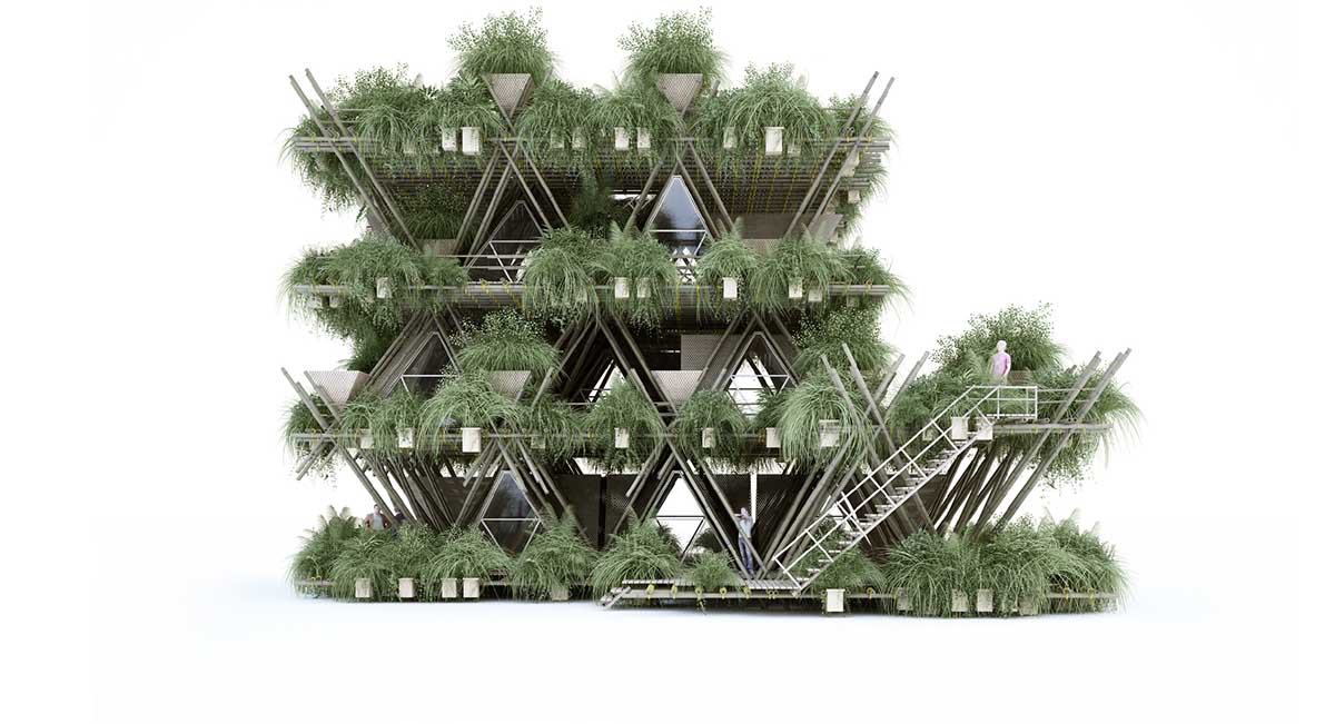 Penda revealed new ecological-Bamboo city vision rethinking the process and sustainable materials