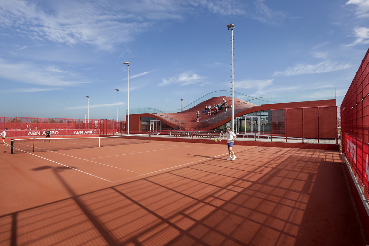 MVRDV completed its new hot-stop &rsquo;&rsquo;IJburg Tennis Club&rsquo;&rsquo; in Amsterdam