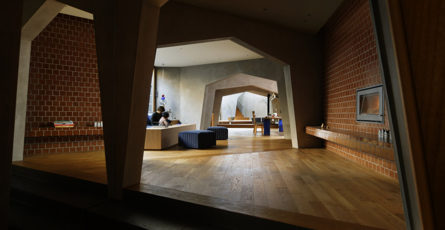 Hexagon Shape Graz provides maximum areas for car showroom by Hiroshi Nakamura&NAP