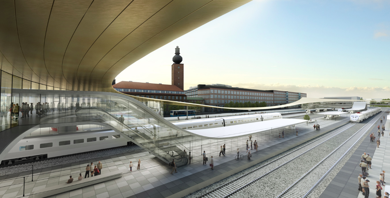 BIG, with Tyrens &Kragh & Berglund has unveiled the proposal for Vasteras Travel Center