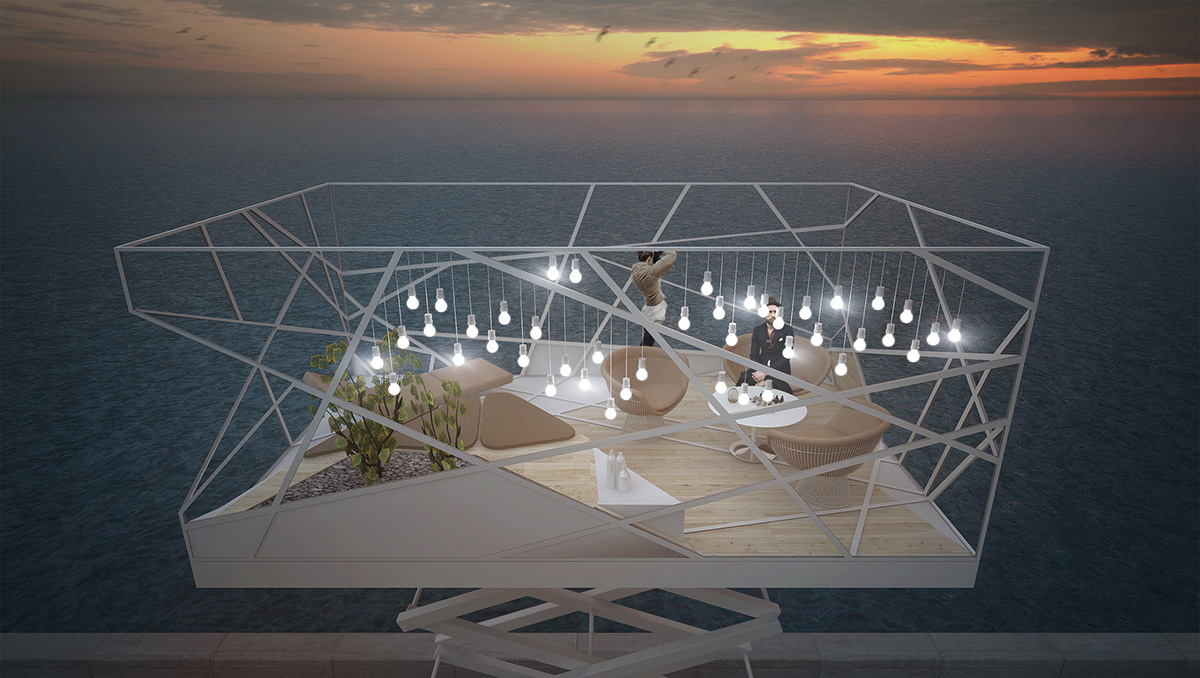 Goetz Schrader designed a rentable balconies for 15min vacations