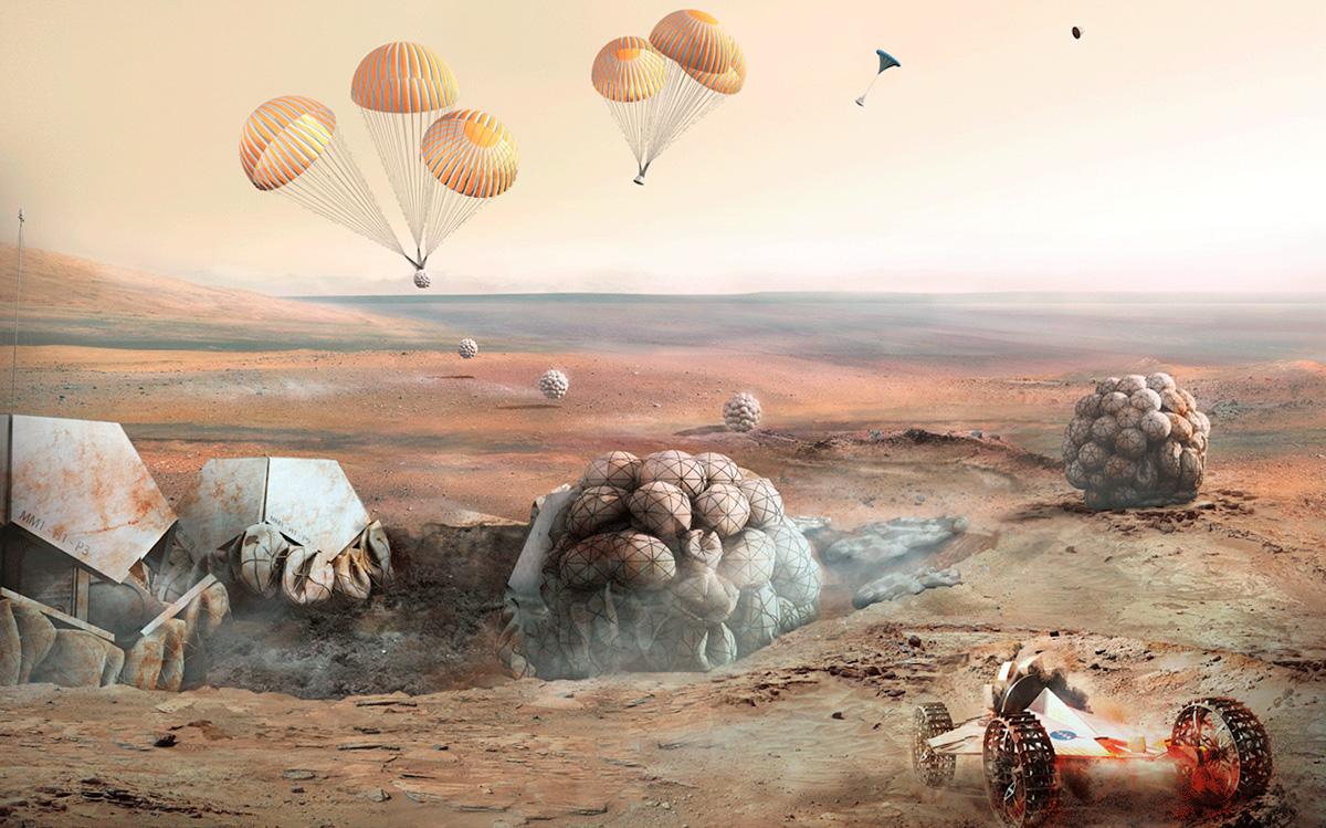 Foster+Partners proposes a modular habitat in Mars for 3D Printed Habitat Challenge