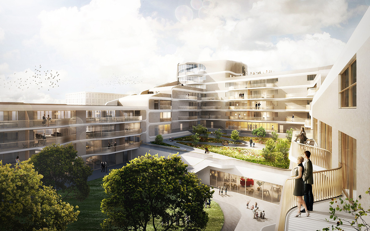 UNStudio plays with facade rhythm of Le Toison D&rsquo;or Rising in Belgium