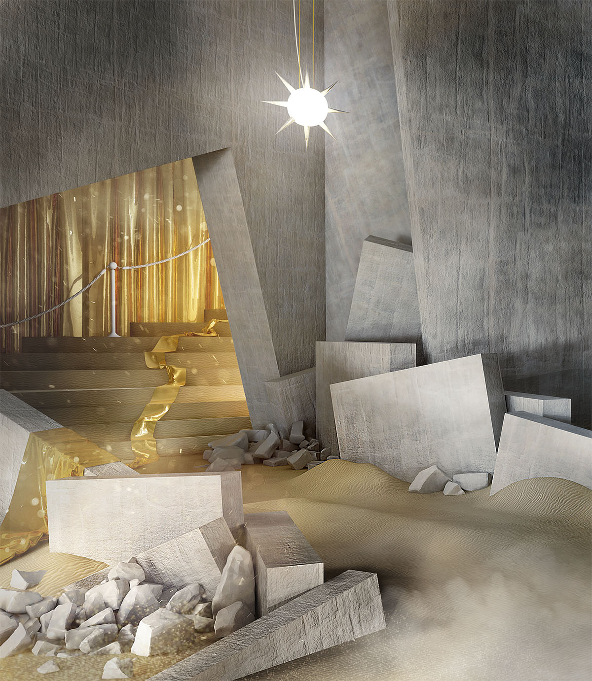 The designer Karina Wiciak creates a stone-age tale in the concept of restaurant called 