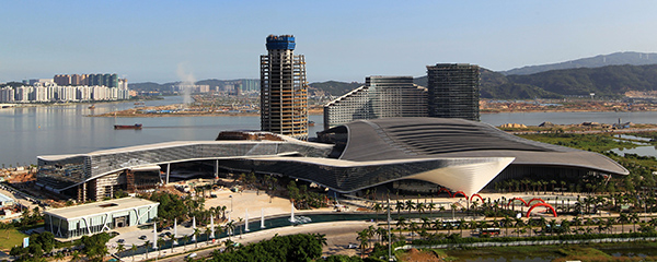 China celebrated the opening of its World Class Central Business District in Shizimen, Zhuhai