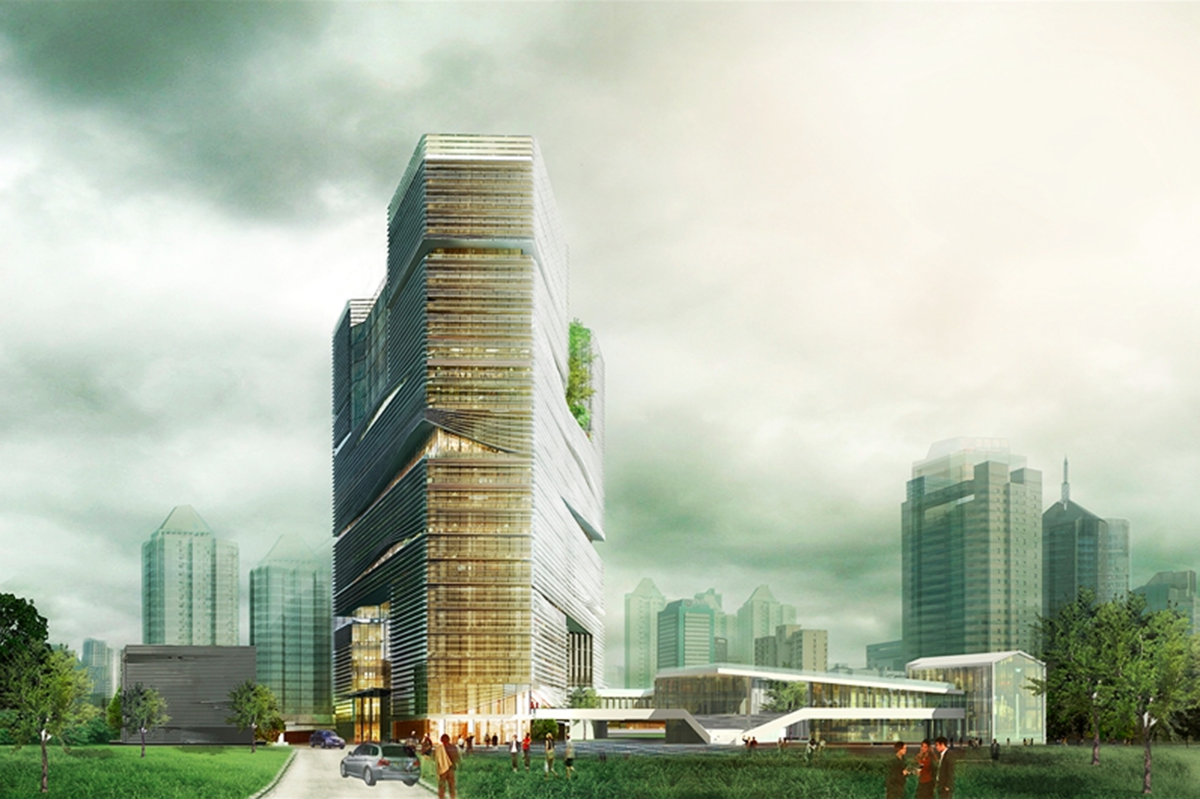 Zhejiang Printing Group Headquarters Building’s construction begins in 2015 designed by LYCS
