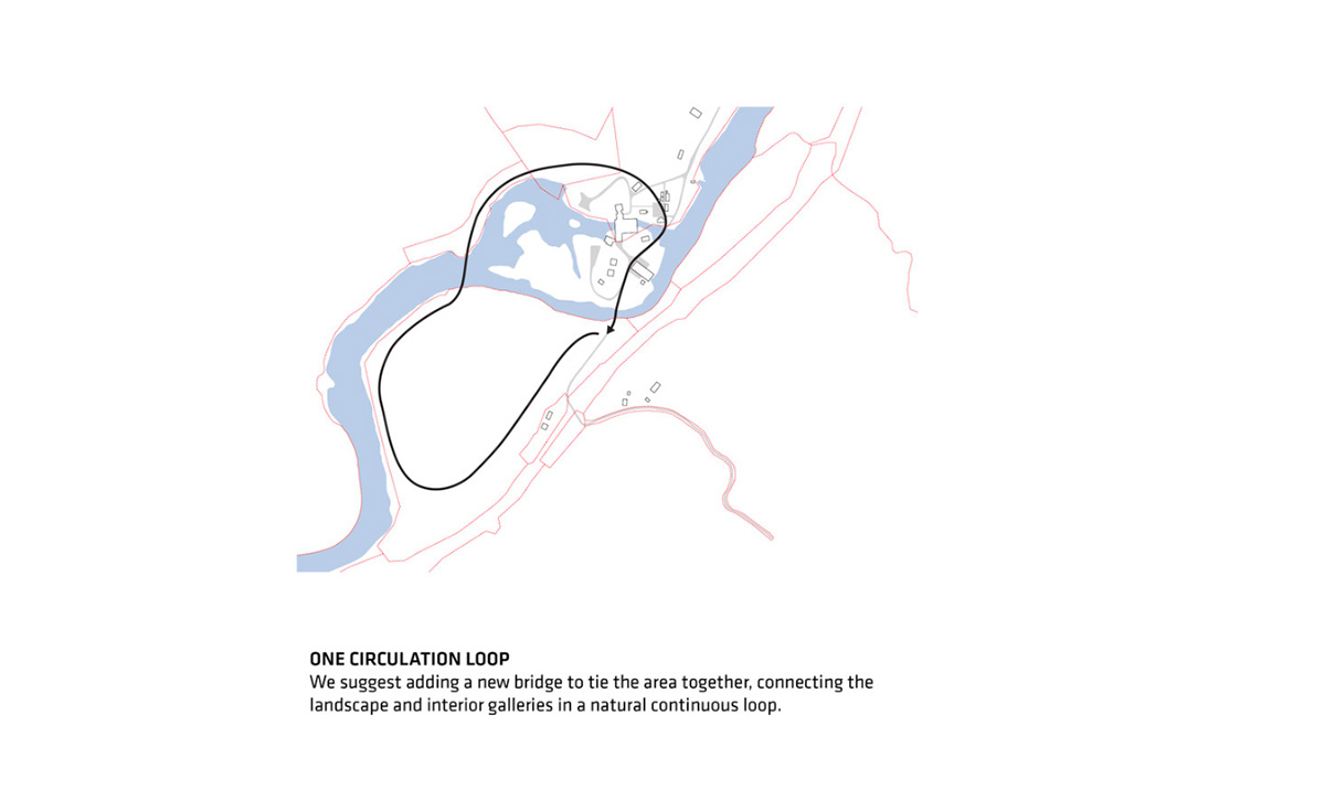 BIG proposes new Kistefos Museum that acts as a second bridge in the dramatic landscape of Kistefos