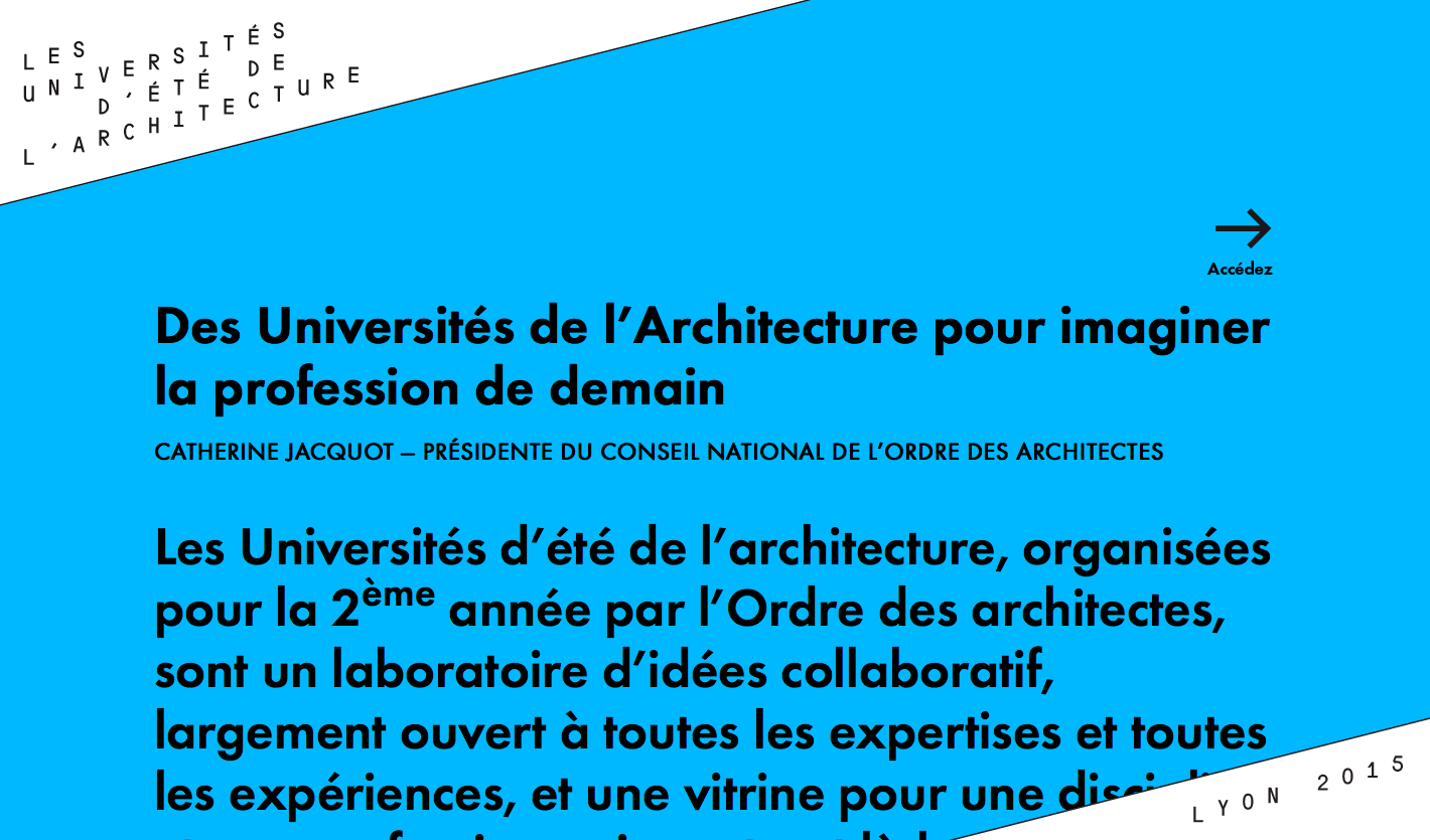 Summer Architecture University 2015 In Lyon