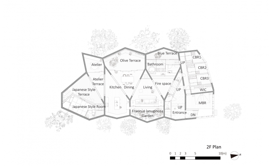 Hexagon Shape Graz provides maximum areas for car showroom by Hiroshi Nakamura&NAP