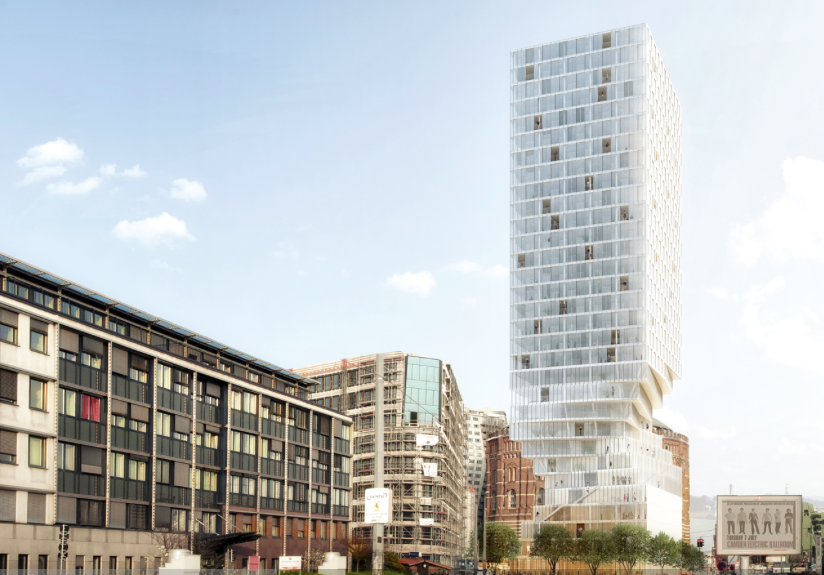 MVRDV wins Tower Competition in Vienna, Austria:Turm Mit Taille