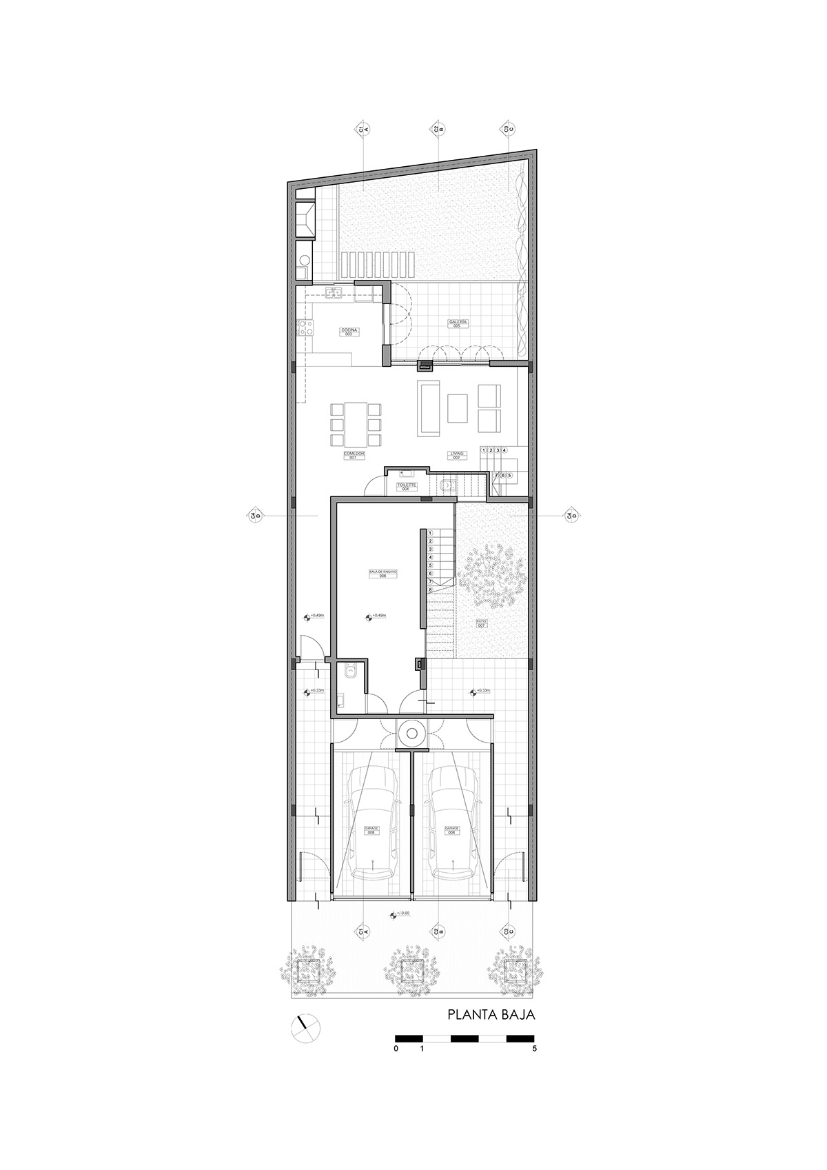 Two Houses Conde represented with various connections in its context designed by HM Architects