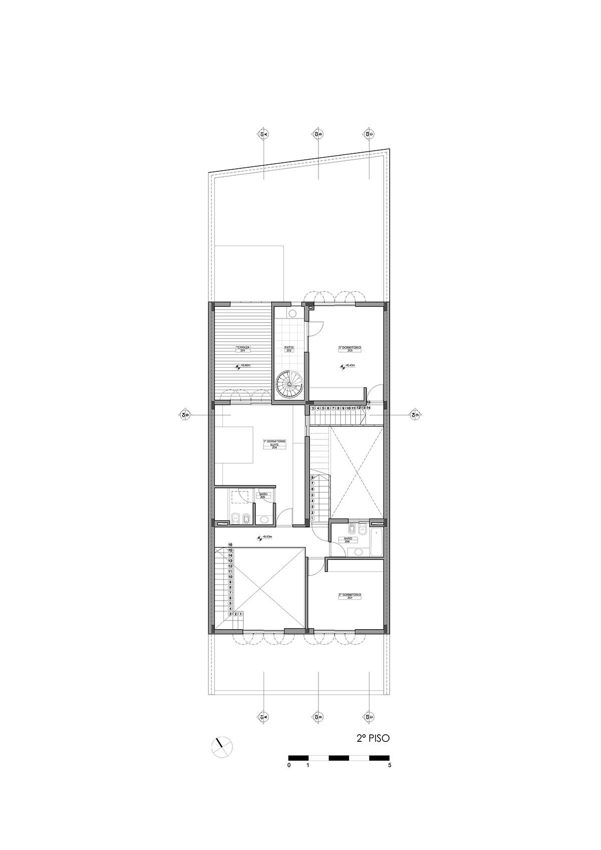 Two Houses Conde represented with various connections in its context designed by HM Architects