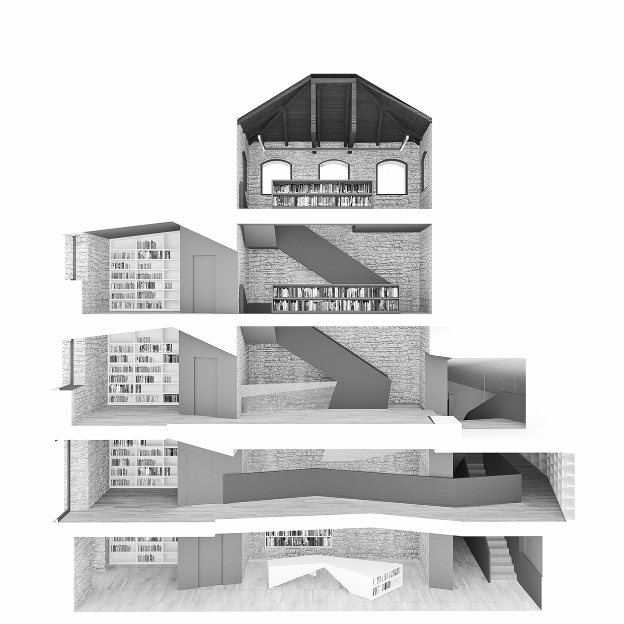 The Torre del Borgo emphasized the historical context of Bergamo by using copper-clad extension