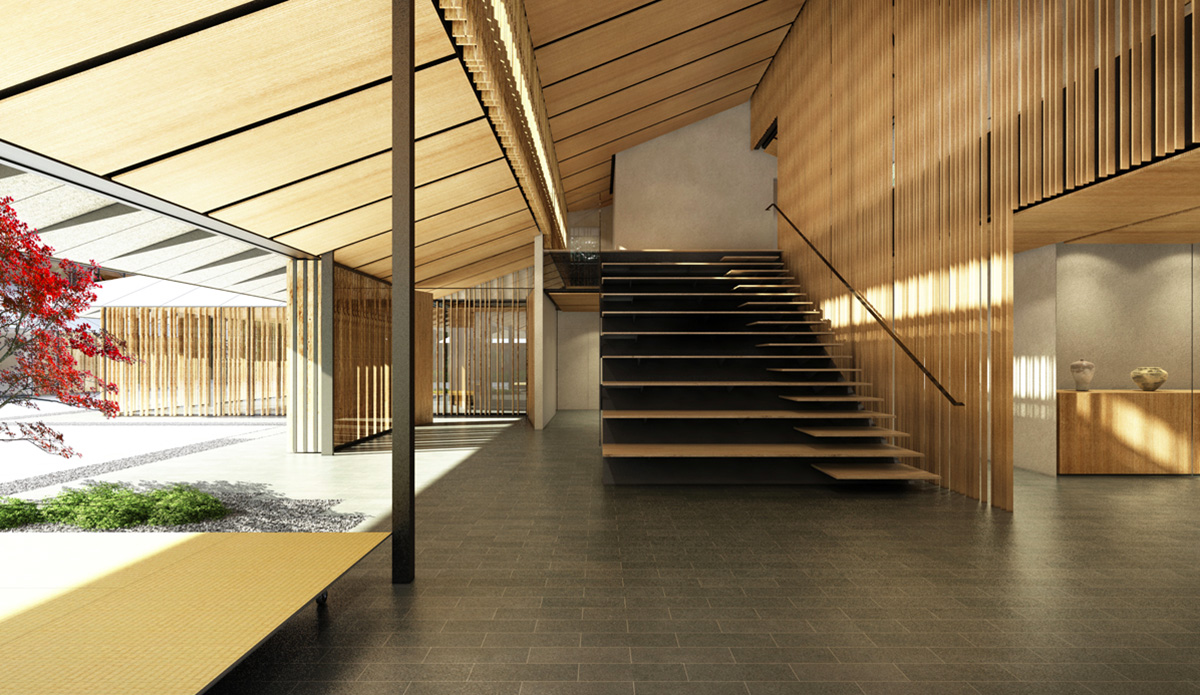 Kengo Kuma and Associates layers Portland Japanese garden with roofs and landscapes in The US