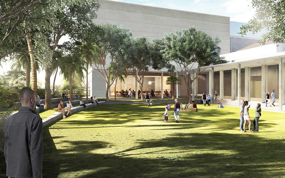 The new extension at the Norton Museum of Art, Florida breaks the ground designed by Foster+Partners