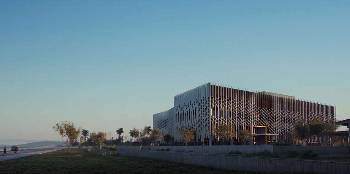 The new U.S. Embassy in Mozambique by Allied Works Architecture is expected to be completed in 2017