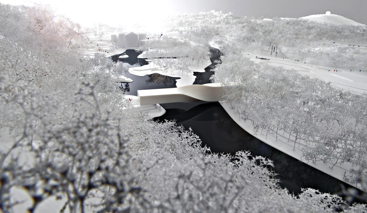 BIG proposes new Kistefos Museum that acts as a second bridge in the dramatic landscape of Kistefos