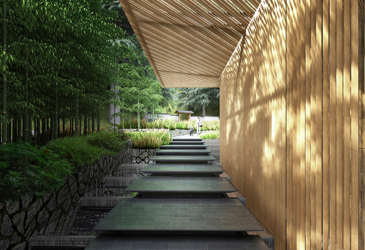 Kengo Kuma and Associates layers Portland Japanese garden with roofs and landscapes in The US