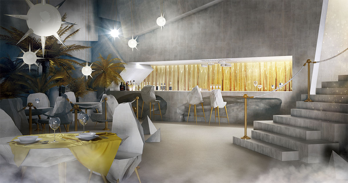 The designer Karina Wiciak creates a stone-age tale in the concept of restaurant called