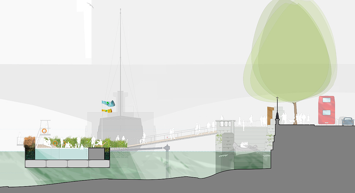 The Thames swimming pool has broken a record on Kickstarter wits its £131.000 cowdfunding