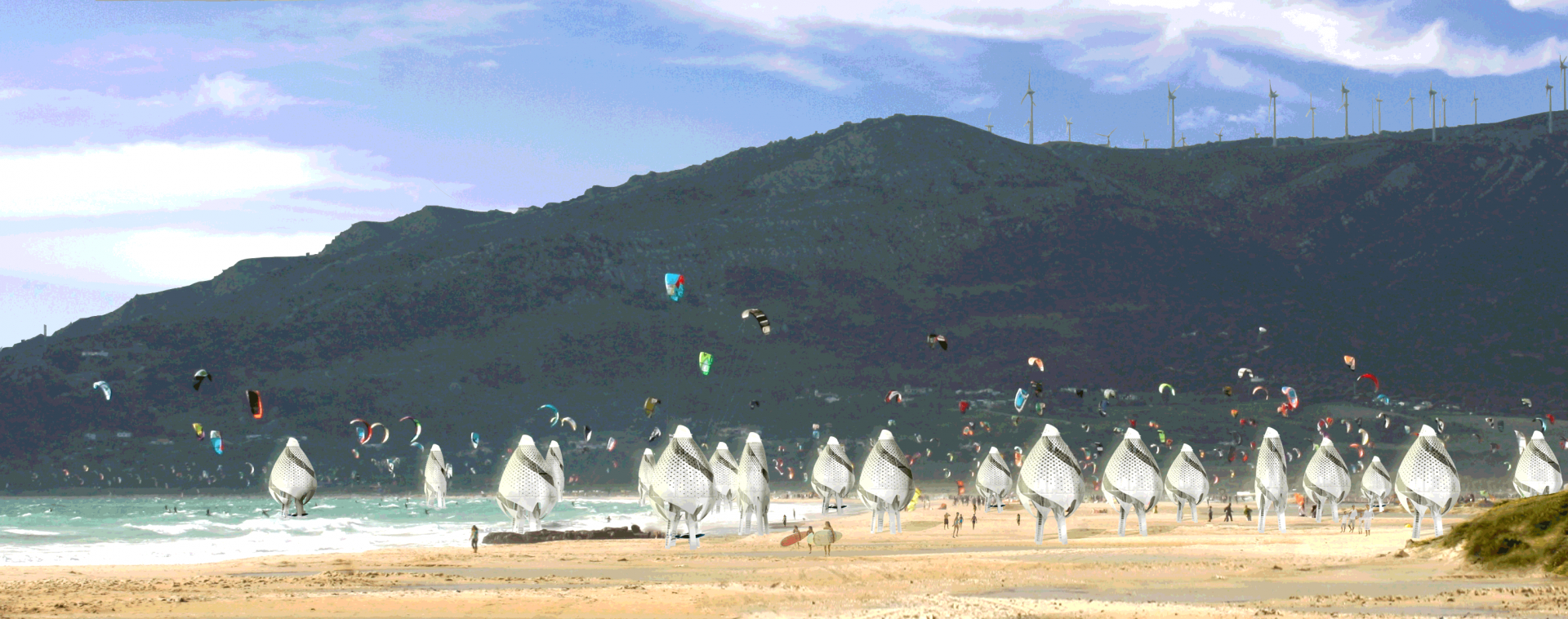 Eduardo Camarena&María Urigoitia designed ’’Surftopia’’:A temporary colonization units