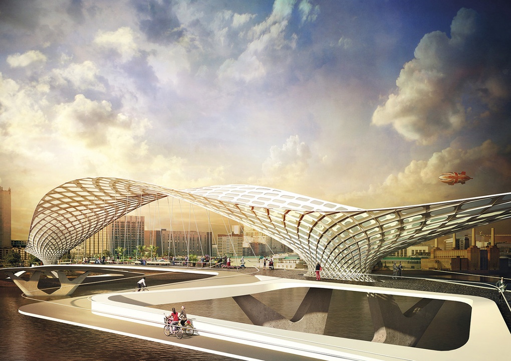 New bike and pedestrian Thames bridge designs &ndash; in pictures
