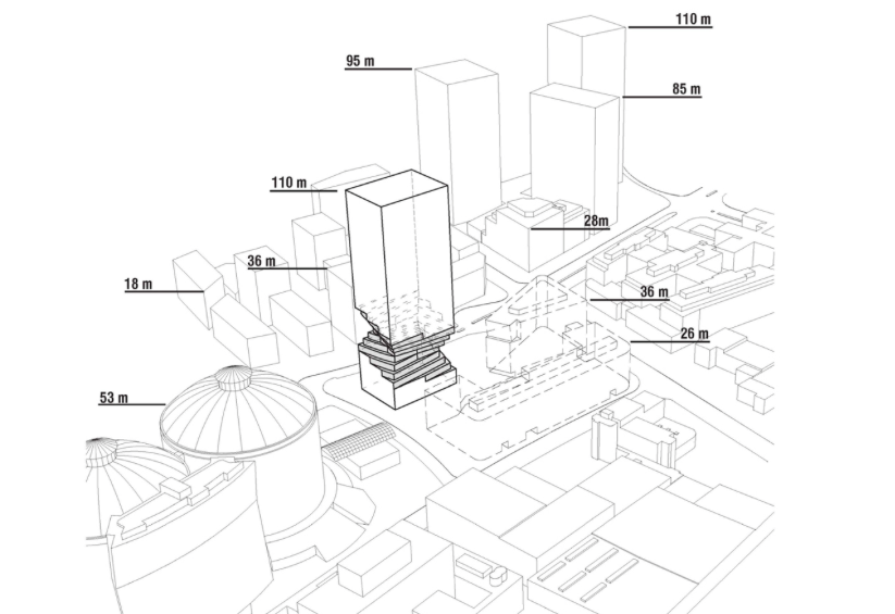 MVRDV wins Tower Competition in Vienna, Austria:Turm Mit Taille