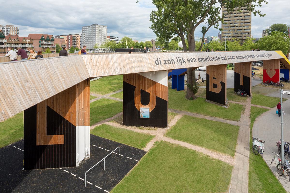 The Luchtsingel,  world’s first crowd funded public infrastructure,  completed