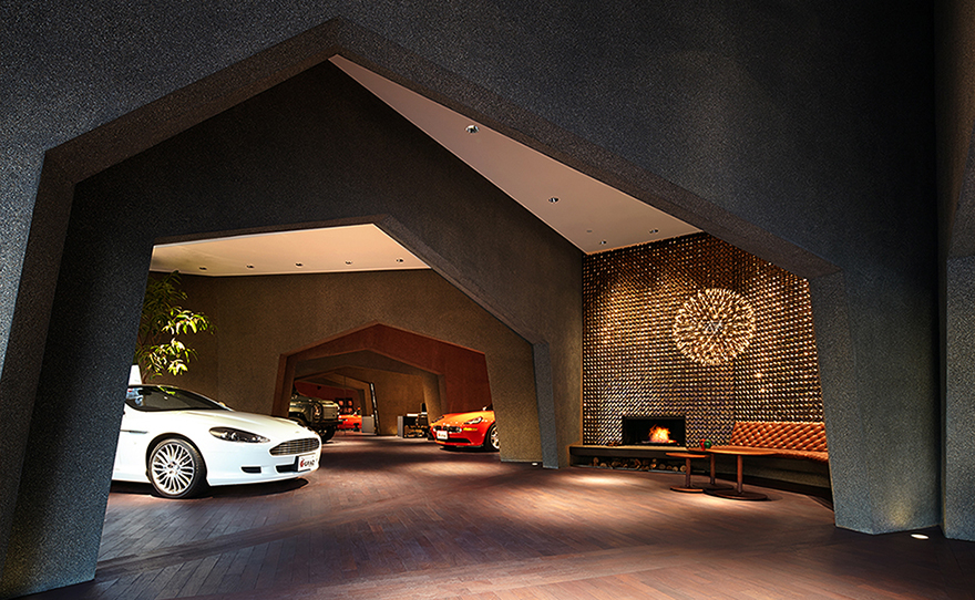 Hexagon Shape Graz provides maximum areas for car showroom by Hiroshi Nakamura&NAP