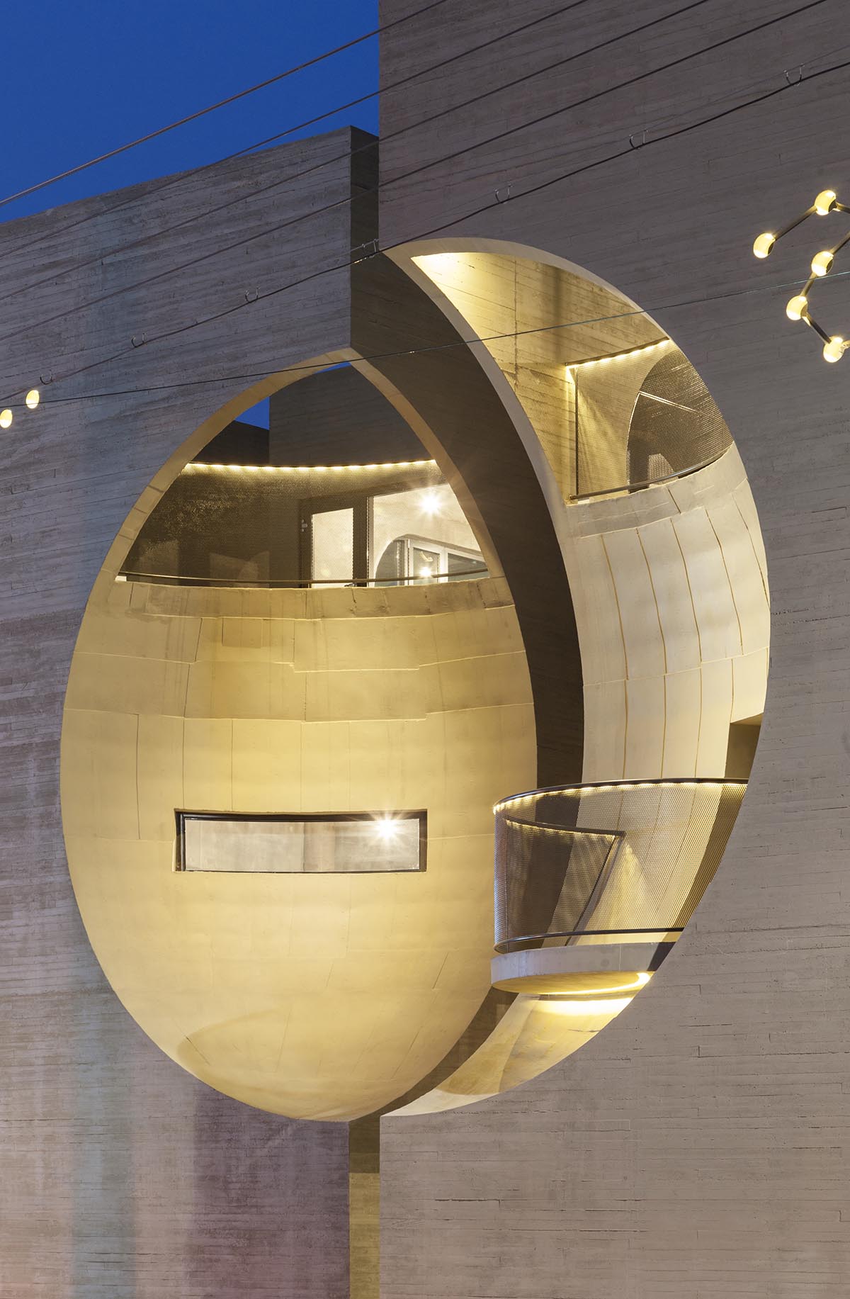 Moon Hoon Architects completed ’’Two Moon’’: a multi use building comprises two-segmented pieces