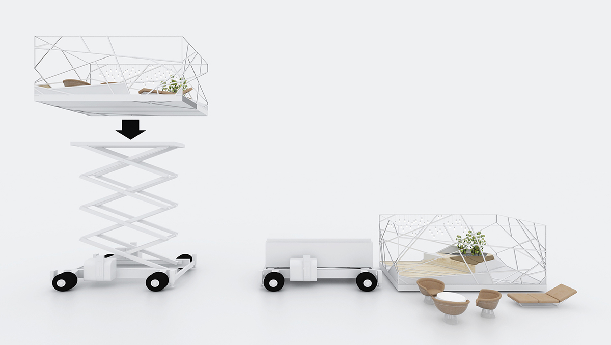 Goetz Schrader designed a rentable balconies for 15min vacations